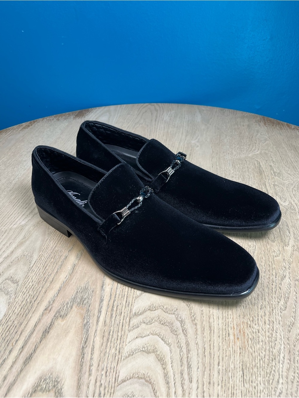 Amalfi Aller Velvet Slip On Loafers Tux Black Smoking Slippers Men’s Size 13